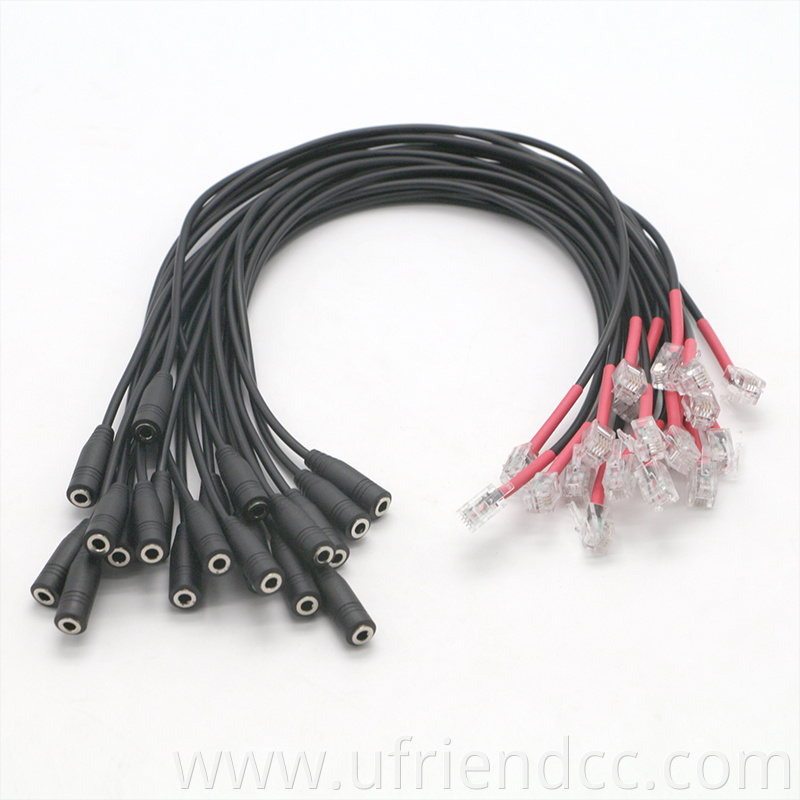 High Quality Factory Manufacture Waterproof Pvc 30Cm 4P4C RJ9/RJ10 To 3.5mm Female Headset Cable